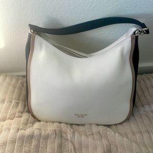 Kate Spade Leather Cream, Tan,& Black Shoulder Bag with Strap